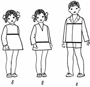 моделирование одежды для детей от 1-го до 4 лет