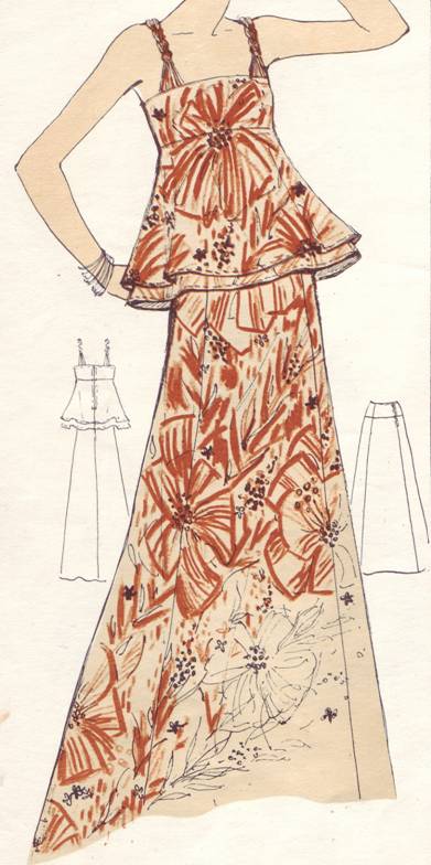 Фасон платья- костюма из шелка