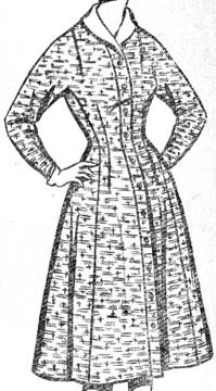 неотрезное платье с цельнокроенным длинным рукавом и вставным бочком