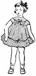 Детское платье на круглой кокетке с оборкой по низу