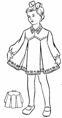 детское платье из фланели с каймой